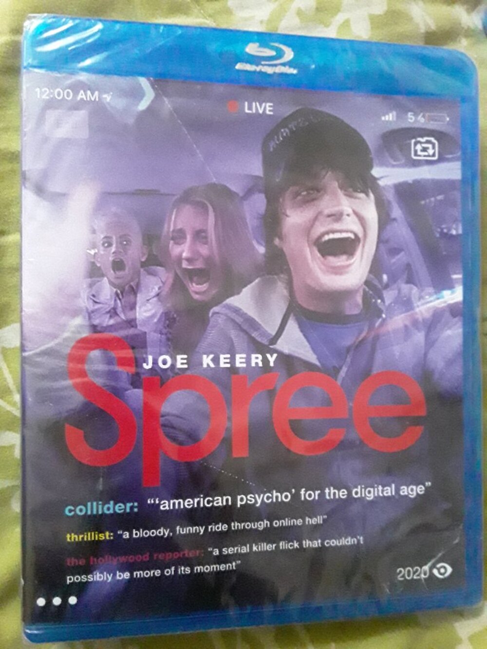 Spree (2020) Blu-ray featuring Joe Keery in a thriller, Mischa,  David Arquette